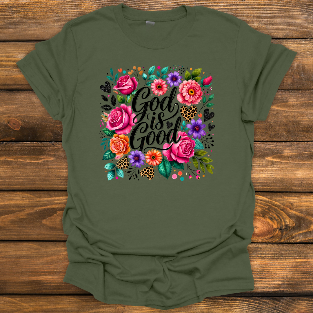 God is good floral Tee