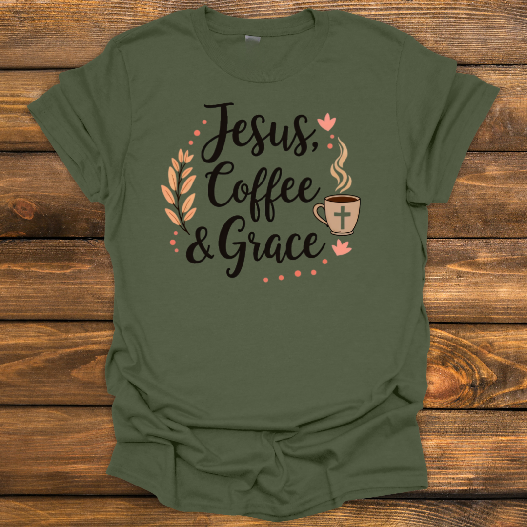 Jesus coffee & grace Tee