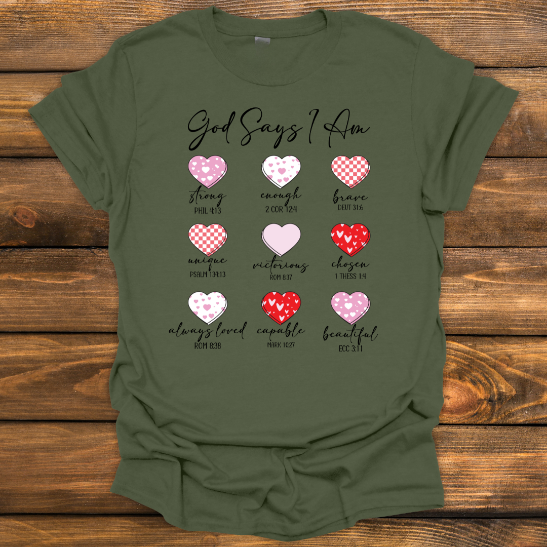 God says I am Christian tee Tee